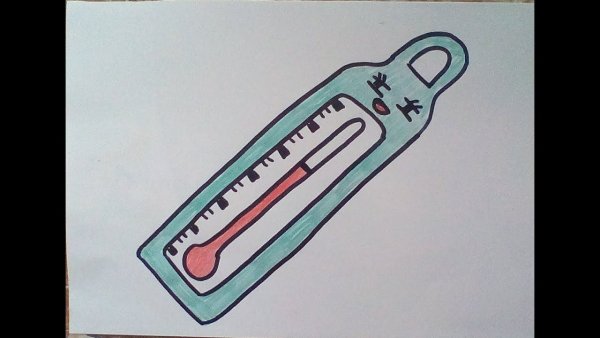 Градусник нарисованный