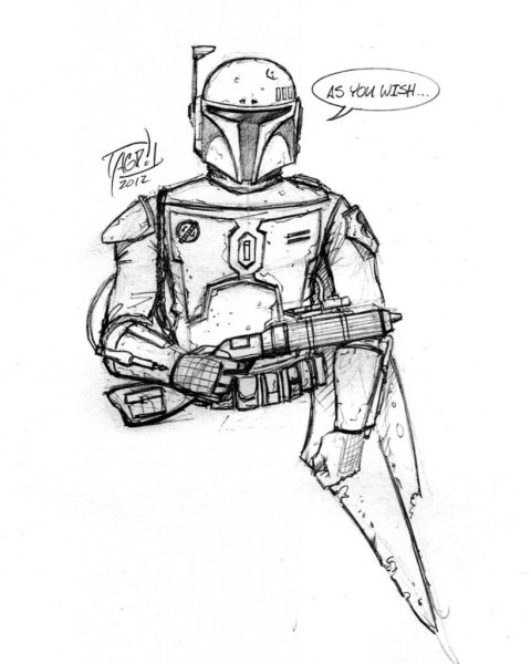 Мвндалорец и Бобба Фет тату