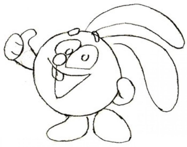 Как нарисовать Кроша из смешариков поэтапно