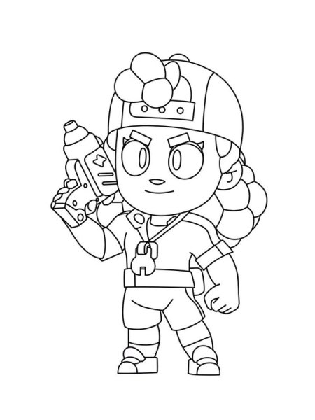 БРАВЛ старс раскраска Мэг