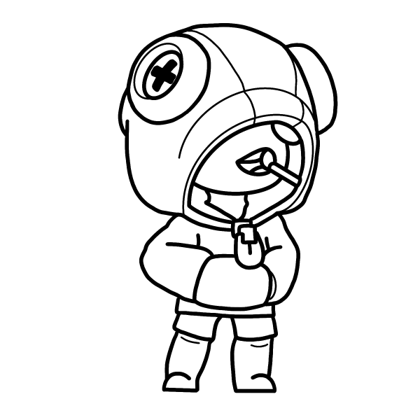 Раскраска БРАВЛ старс Леон