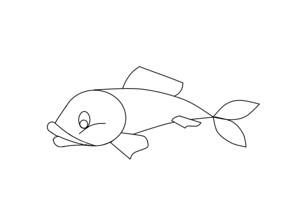 Рыбы рисунок для детей для срисовки