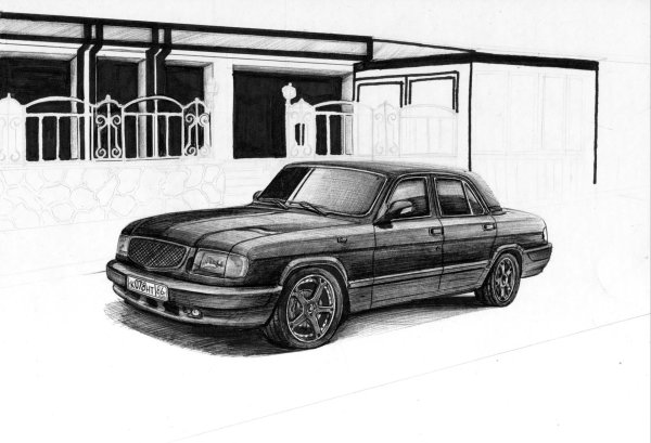 Волга 3110 сбоку ручкой