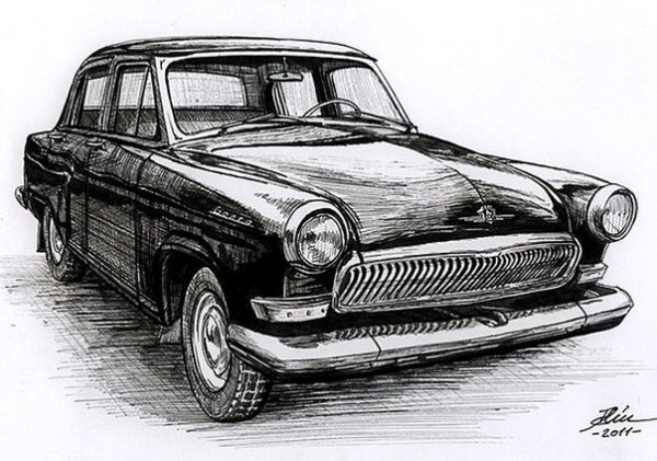 Волга рисунок