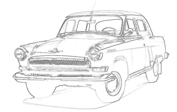Волга 21 рисунок сбоку