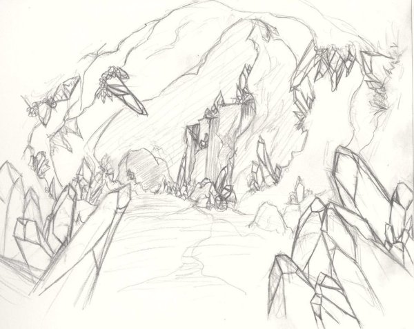 Пещера эскиз