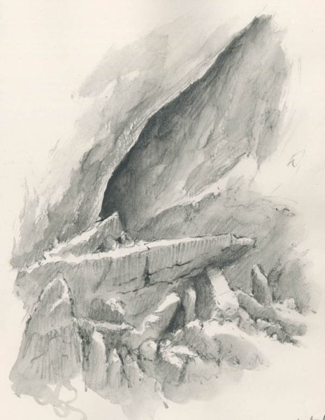 Пещера карандашом