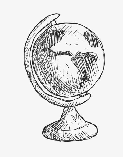 Глобус раскраска для детей