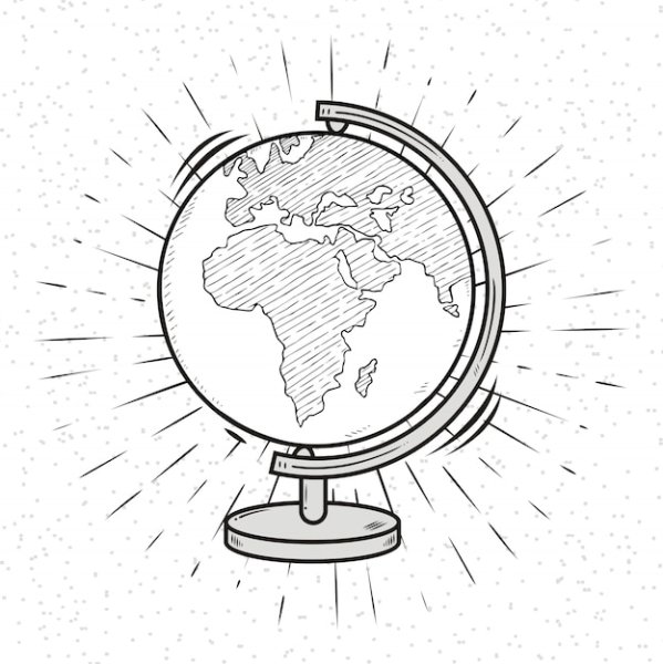 Глобус рисунок