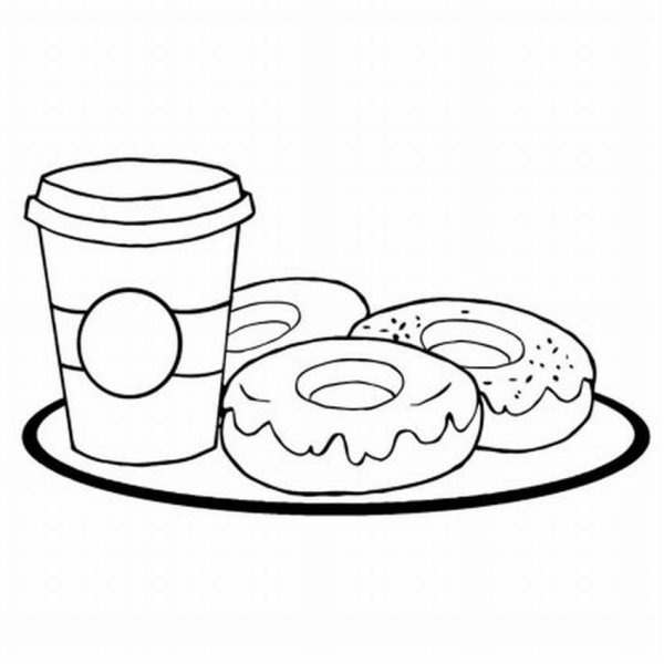 Раскраска пончик