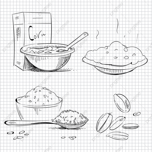 Завтрак скетч вектор