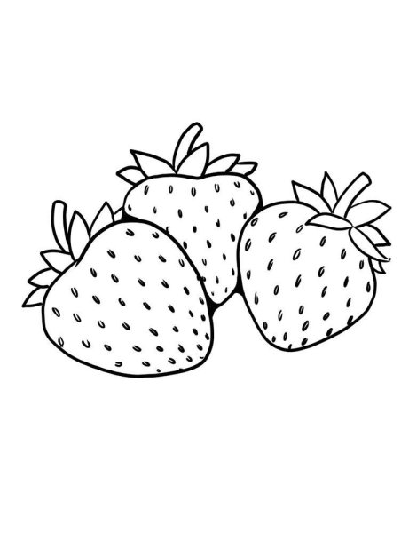 Малина и клубника раскраска