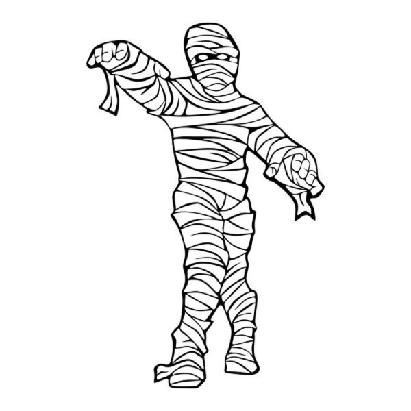 Мумия раскраска