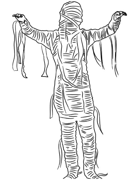 Мумия раскраска