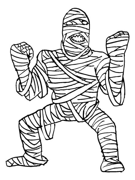 Мумия раскраска