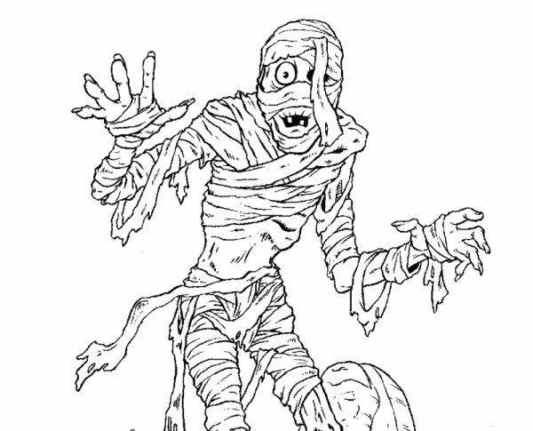 Мумия раскраска