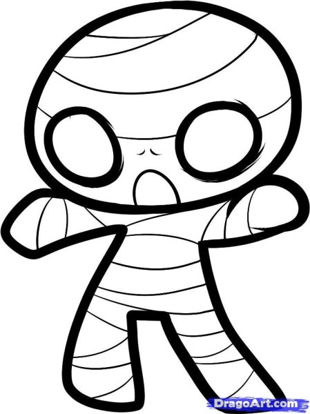 Рисунок Мумия легкий