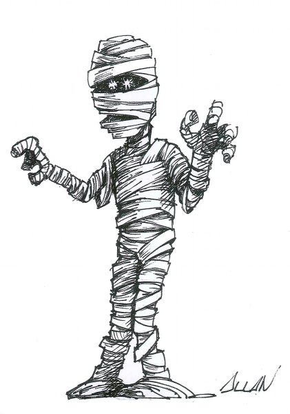 Мумия рисунок