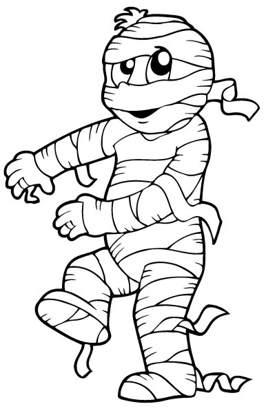 Мумия раскраска для детей