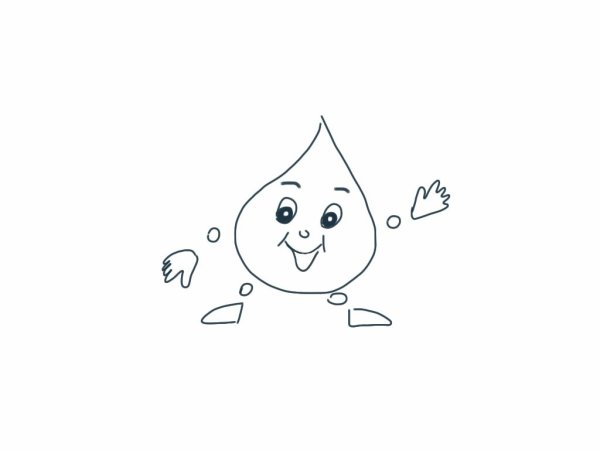 Раскраска капелька воды для детей