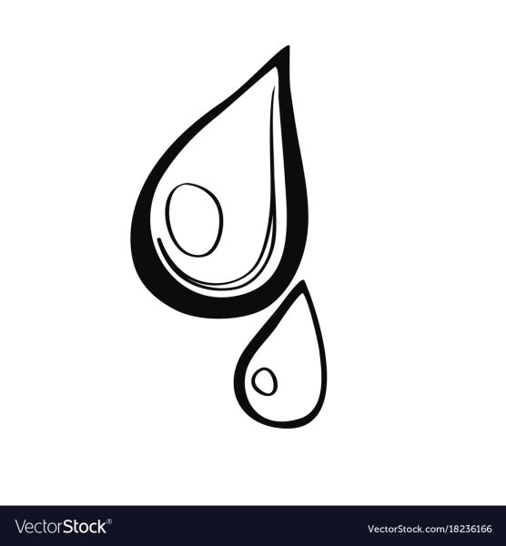 Нарисованная маленькая капля