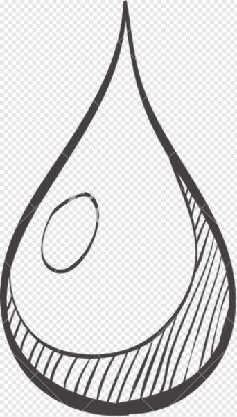 Капля воды карандашом