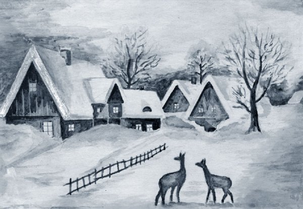 Иллюстрация к стихотворению зимний вечер