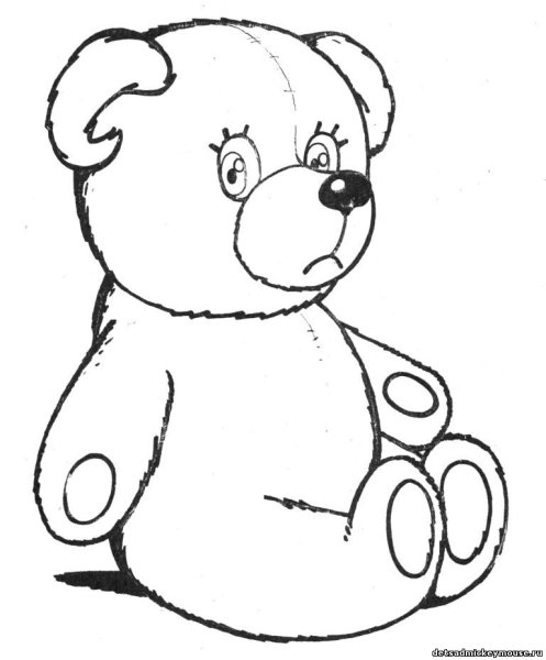 Мишка Тедди рисунок карандашом