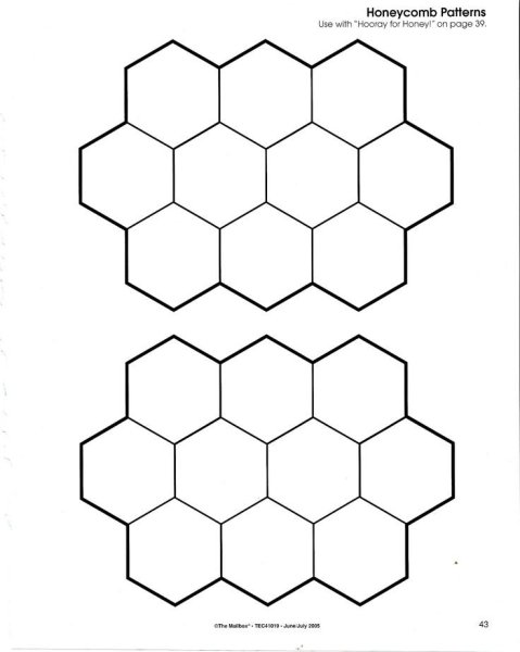 Трафарет пчелиных сот