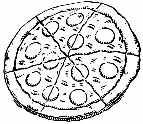 Раскраска пицца