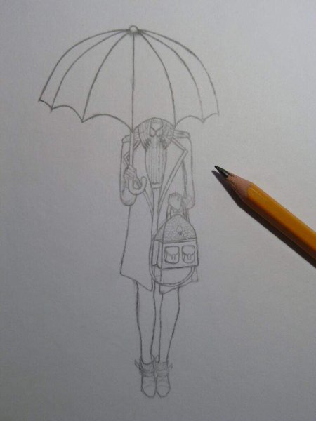 Женщина под зонтом