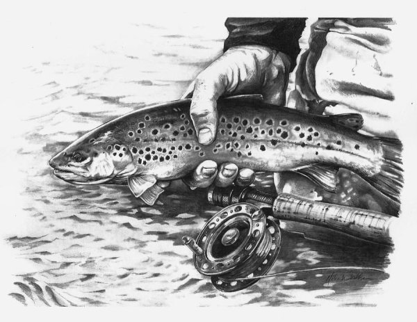 Эскизы рыбалка