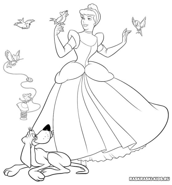 Золушка рисунок карандашом