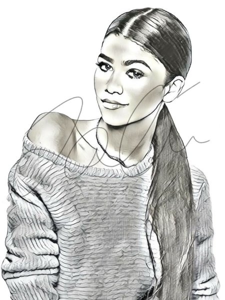 Скетч портрет зендая