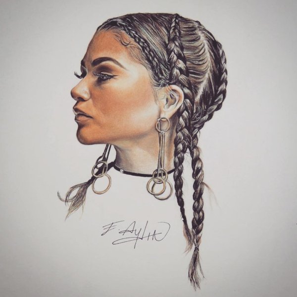 Портрет карандашом Зендея