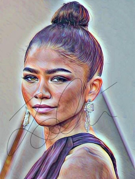 Зендая карандашом для срисовки