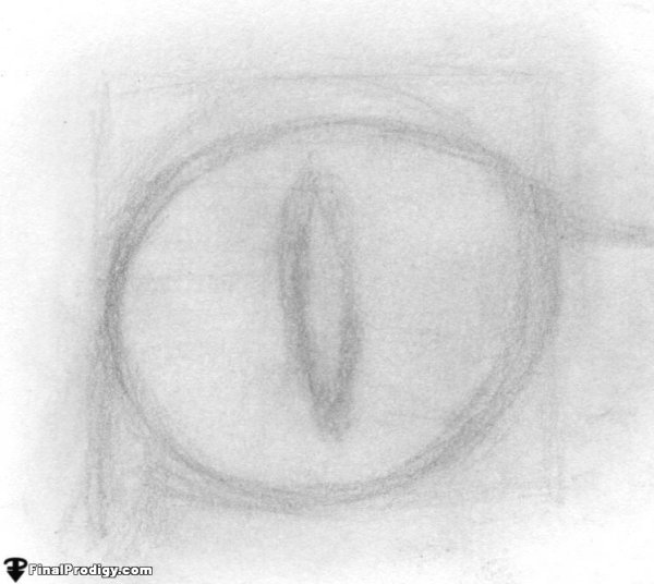 Кошачий глаз карандашом