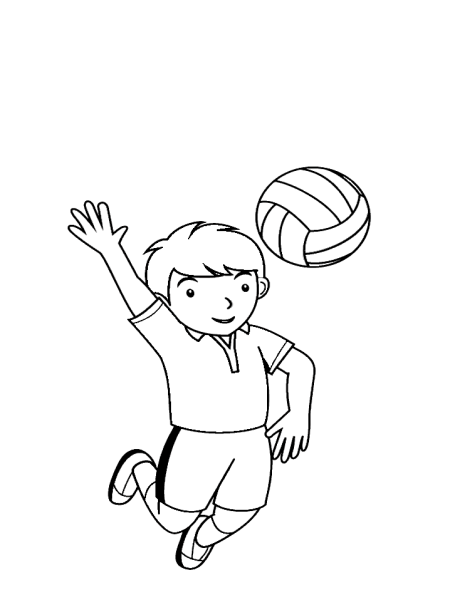 Волейболист раскраска