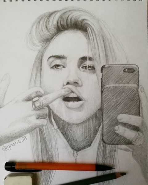 Портрет для скетчбука легкие