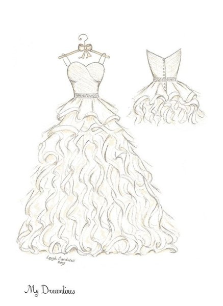 Красивые эскизы платьев