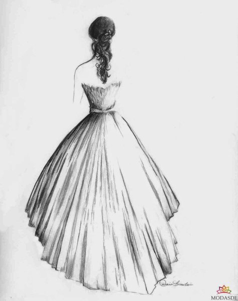 Зарисовки свадебных платьев