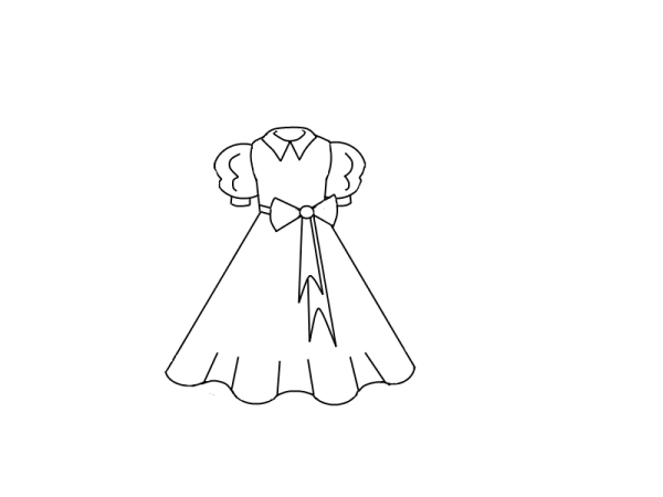 Нарисовать красивое платье