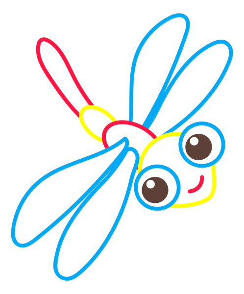 Стрекоза рисунок раскраска