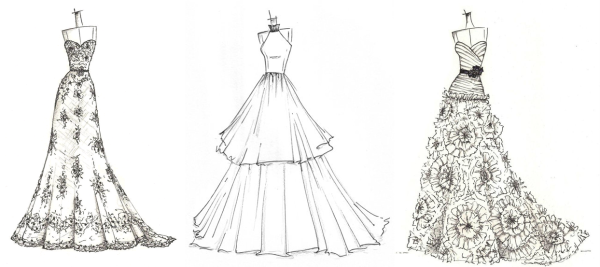 Платье рисунок