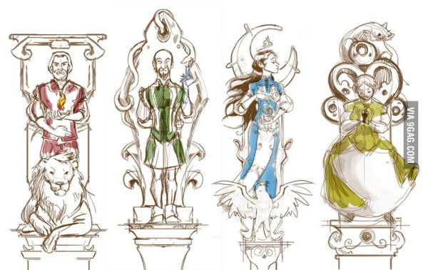 Гриффиндор Слизерин Пуффендуй Когтевран основатели