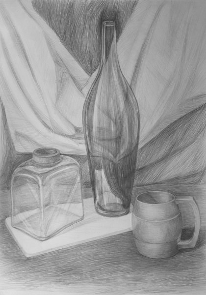 Натюрморт рисунок карандашом