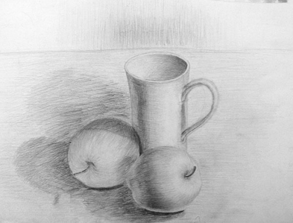 Рисунки фруктов для срисовки карандашом