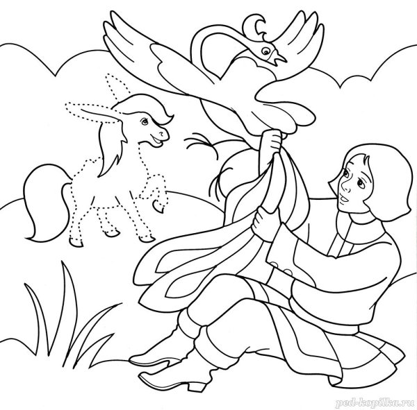 Рисование конек горбунок в подготовительной группе