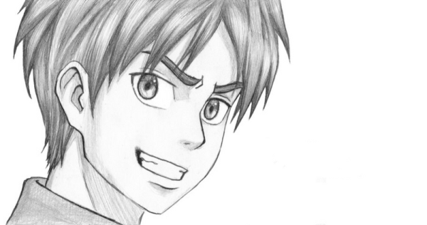 Атака титанов Эрен для срисовки