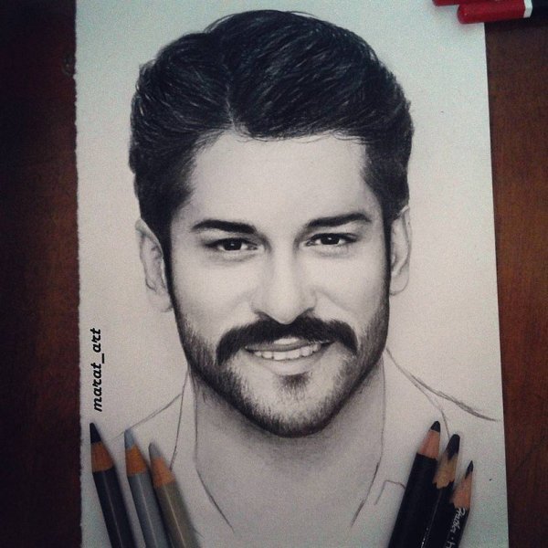 Портрет Кемаля карандашом